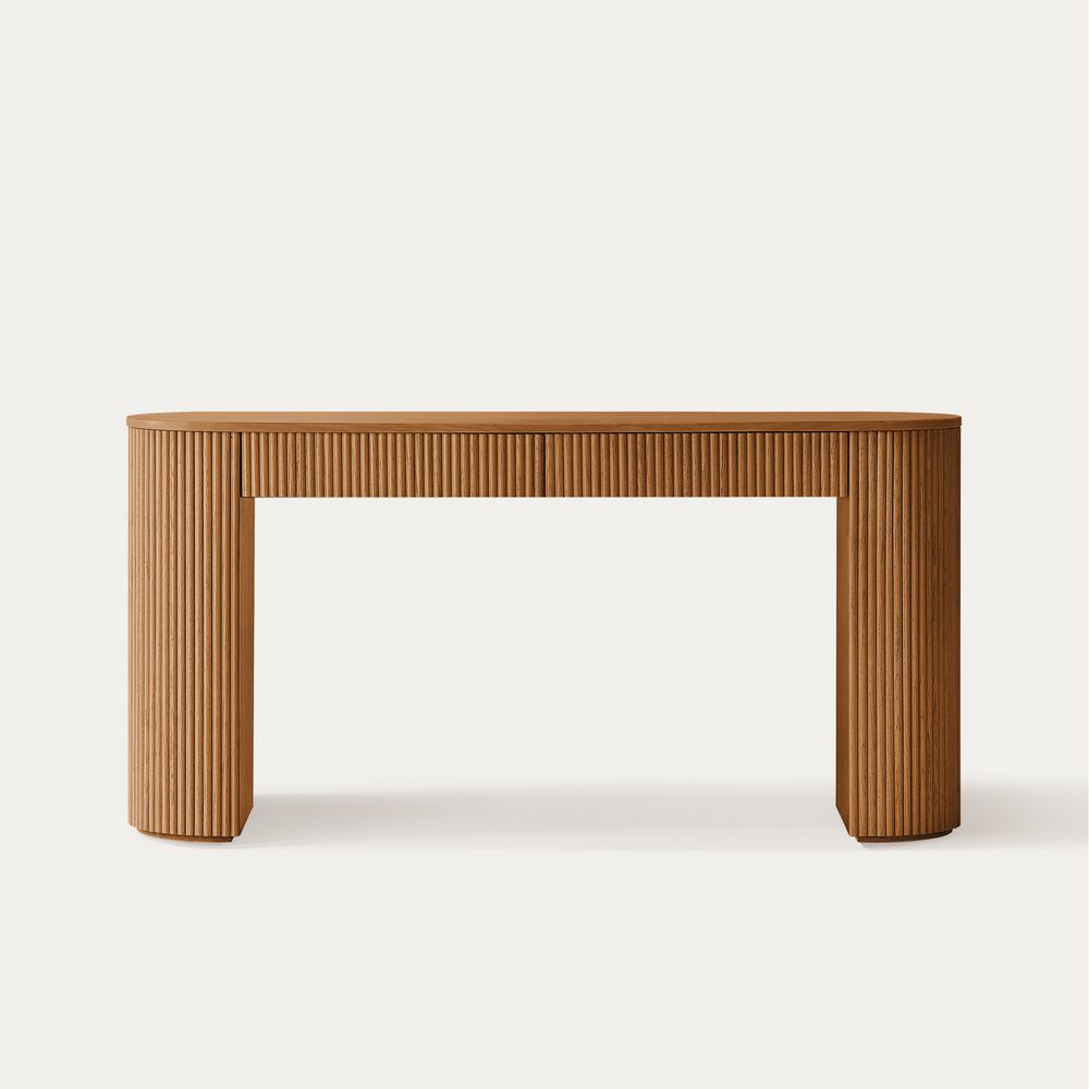 60 inch fluted console table