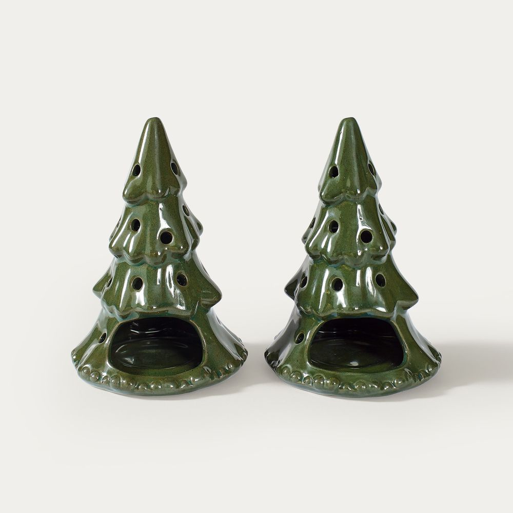 5 inch Christmas Candleholder Set of 2