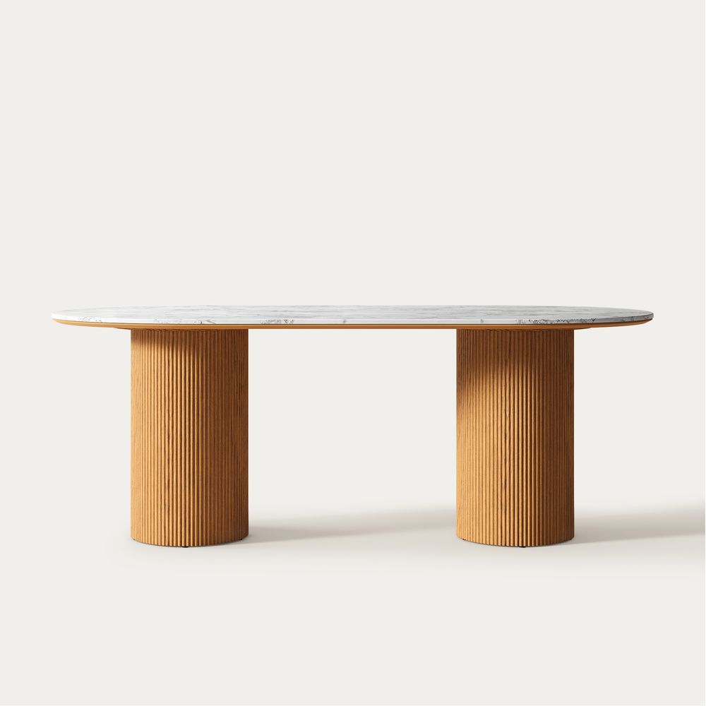 84 inch  Modern Oval Dining Table