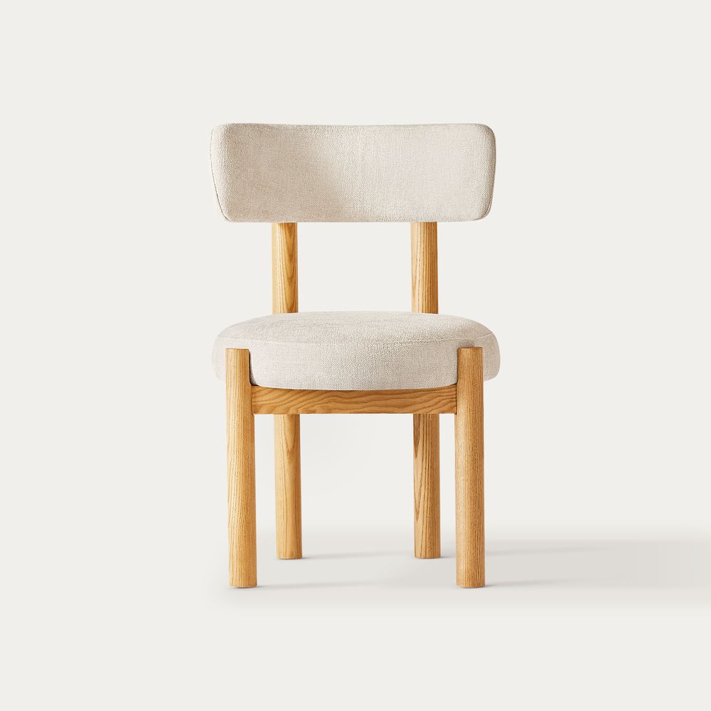 set of 2 natural dining chair