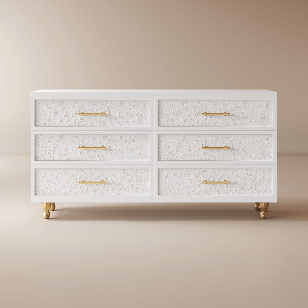 65 inch White Dresser