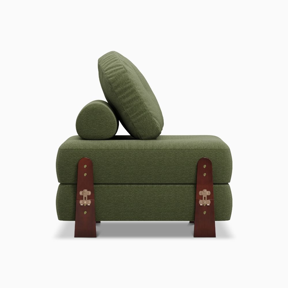 Sofa Bed with Wooden Legs