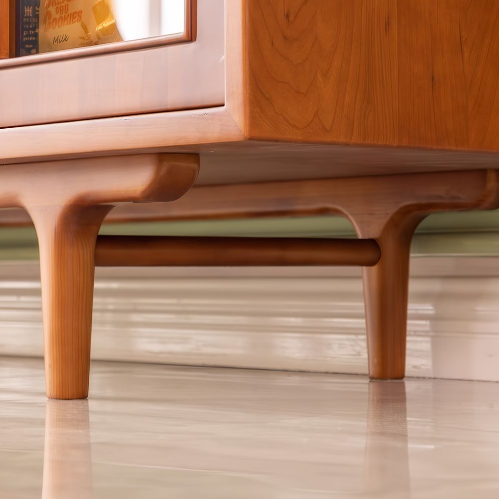 Solid Wood Legs of 70 inch Arch TV Stand