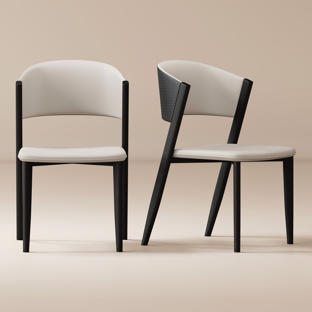 Set of 2 Metal Dining Chairs