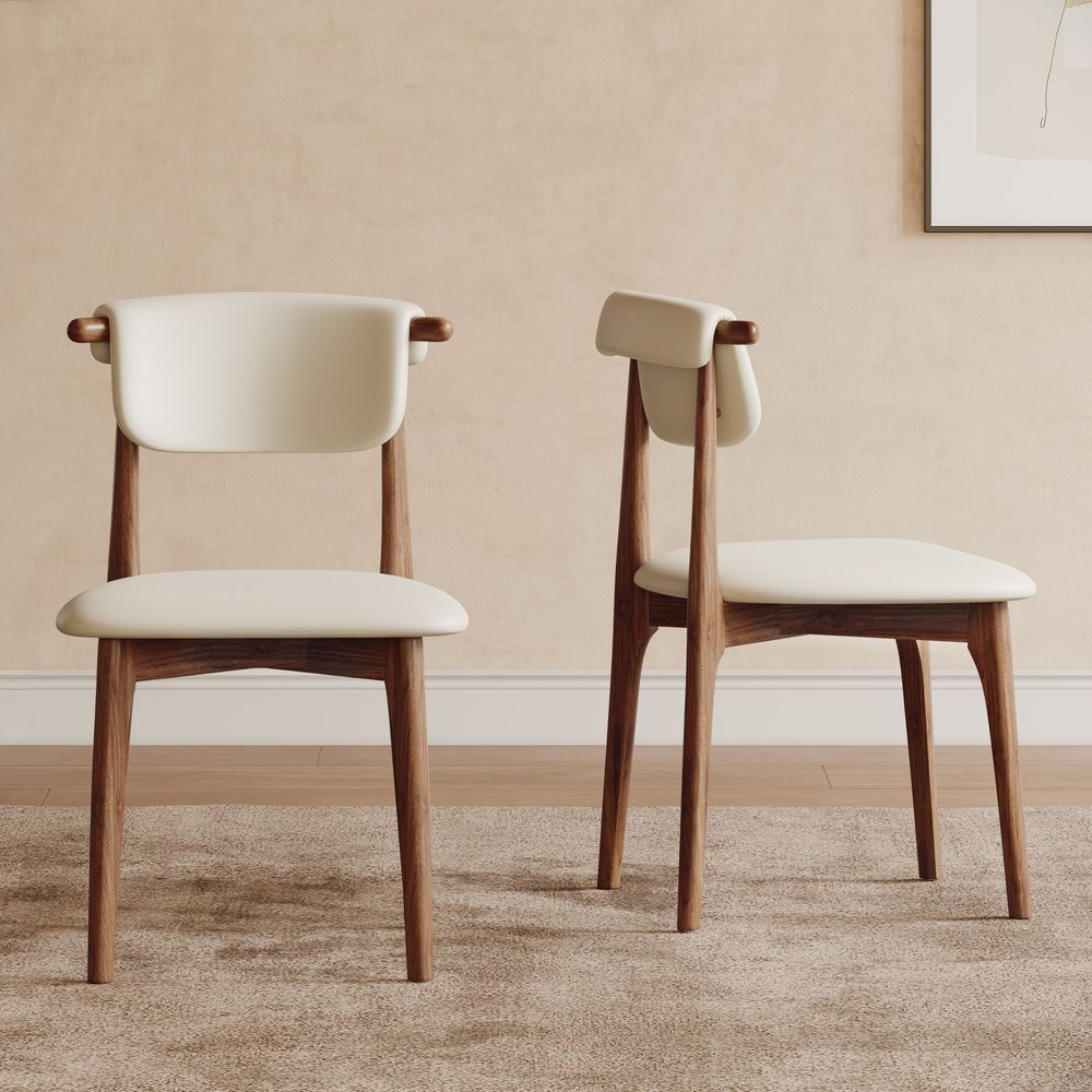 Brown Solid Wood Dining Chairs