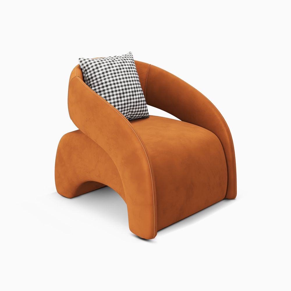 30 Inch Orange Accent Chair