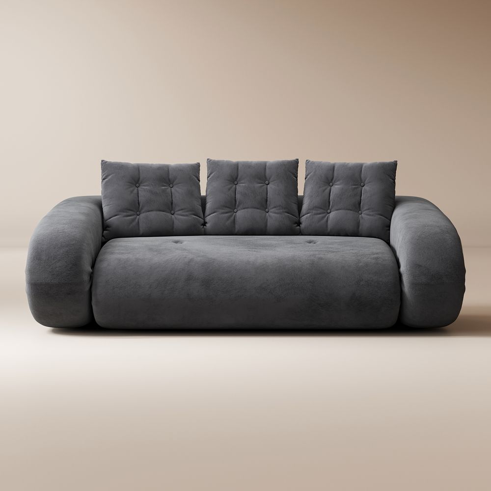 gray velvet sofa bed