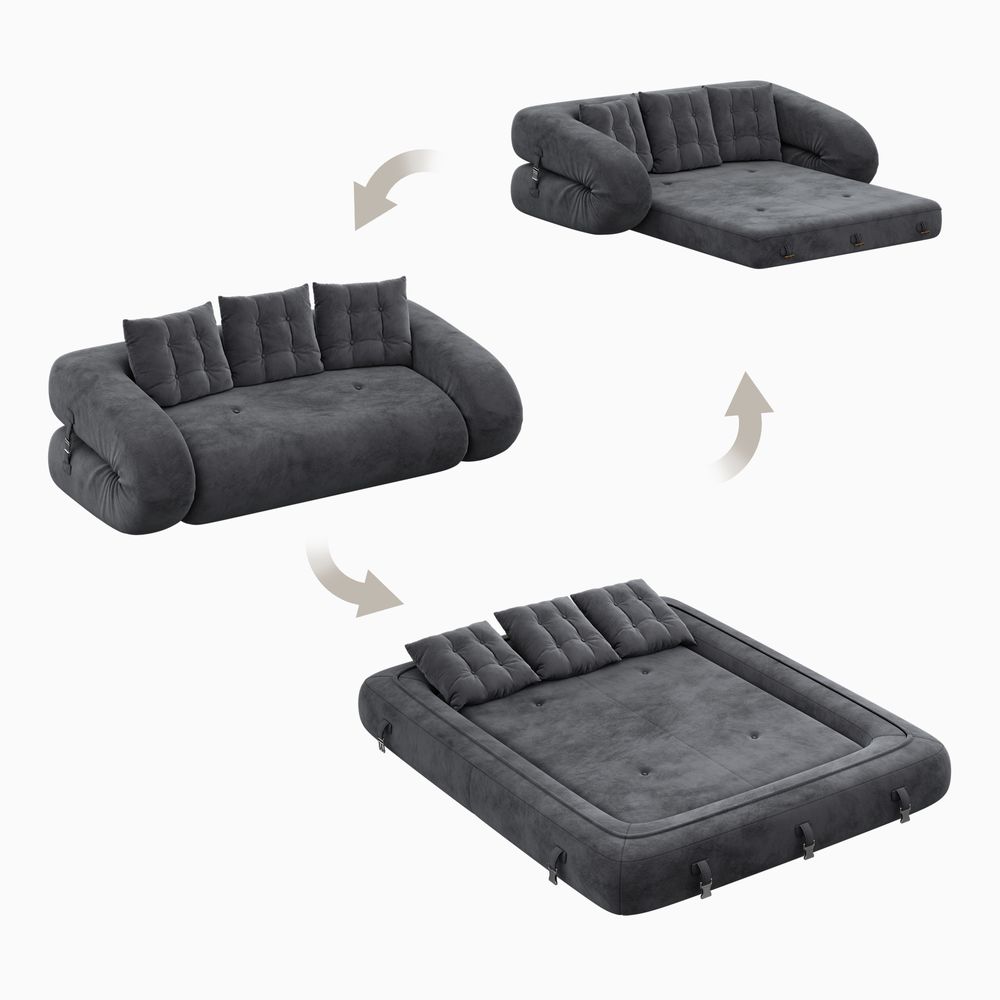 modern gray sofa bed