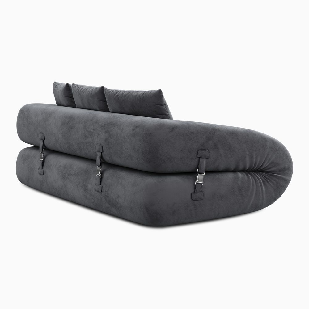 3 convertible moded gray sofa bed