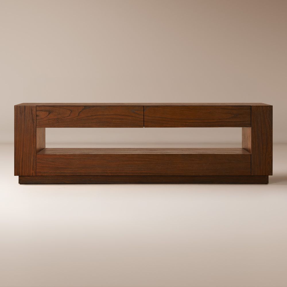 Brown Wood TV Stand