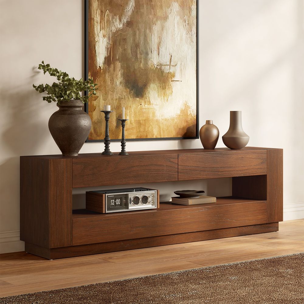 70 inch Brown Wood TV Stand
