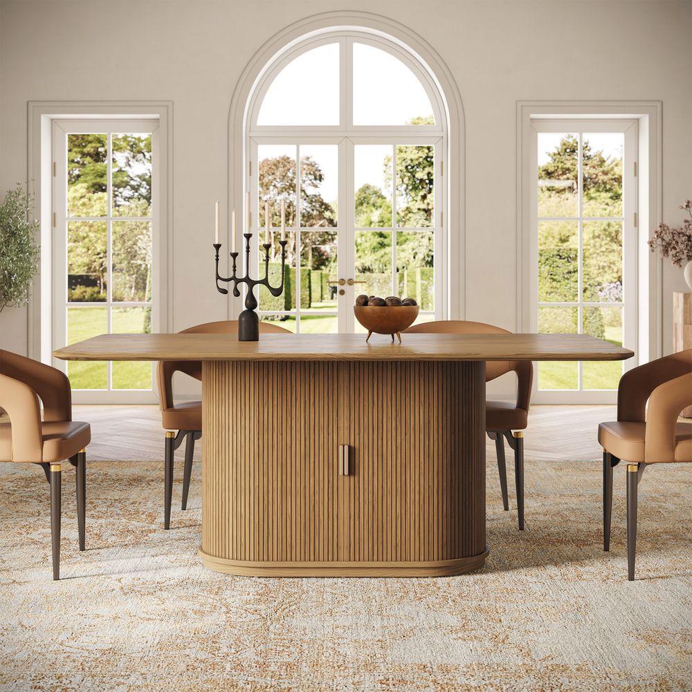 72" Brown Rectangular Dining Table with Storage for 4 to 6 Seats