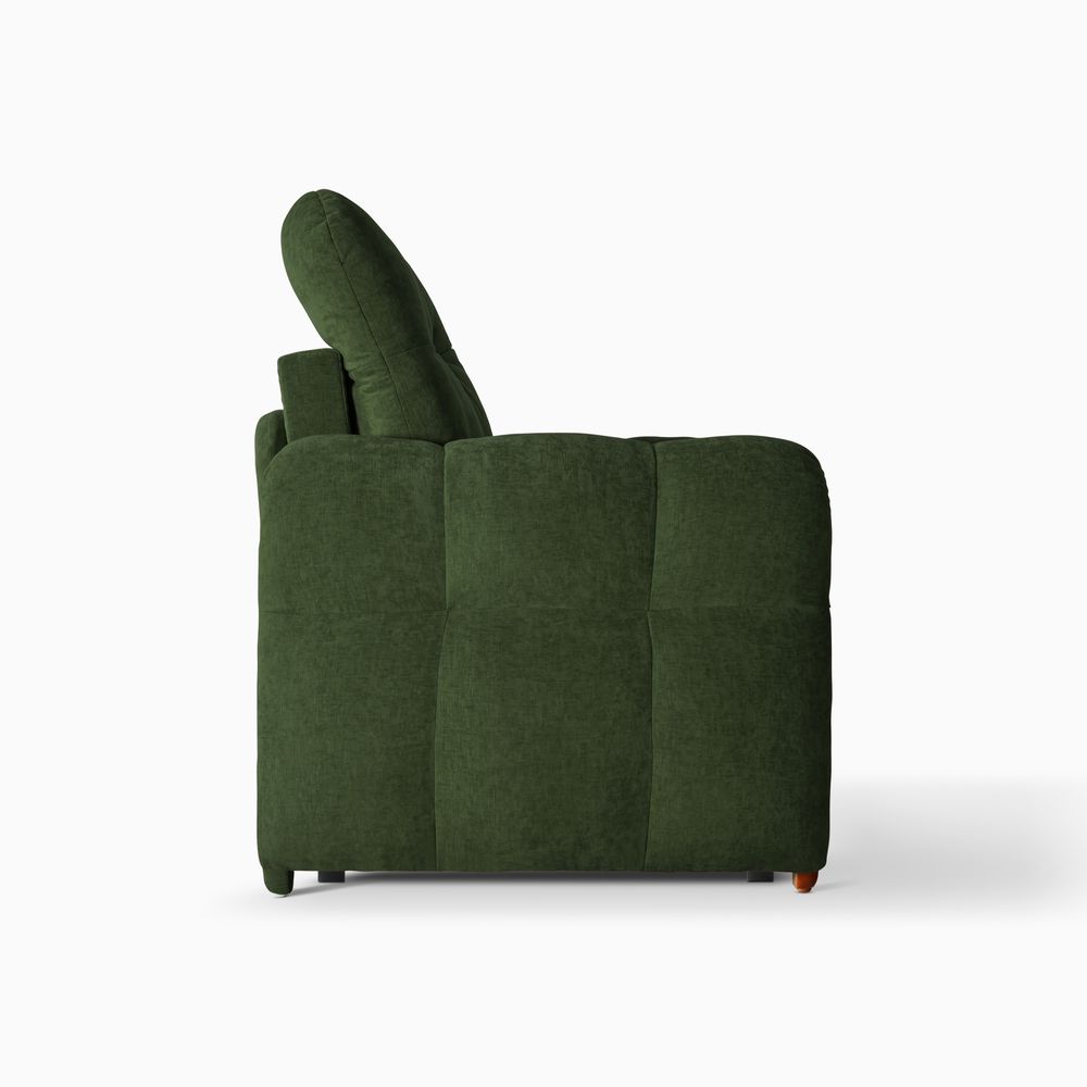 green day bed sofa with solid wood armrest