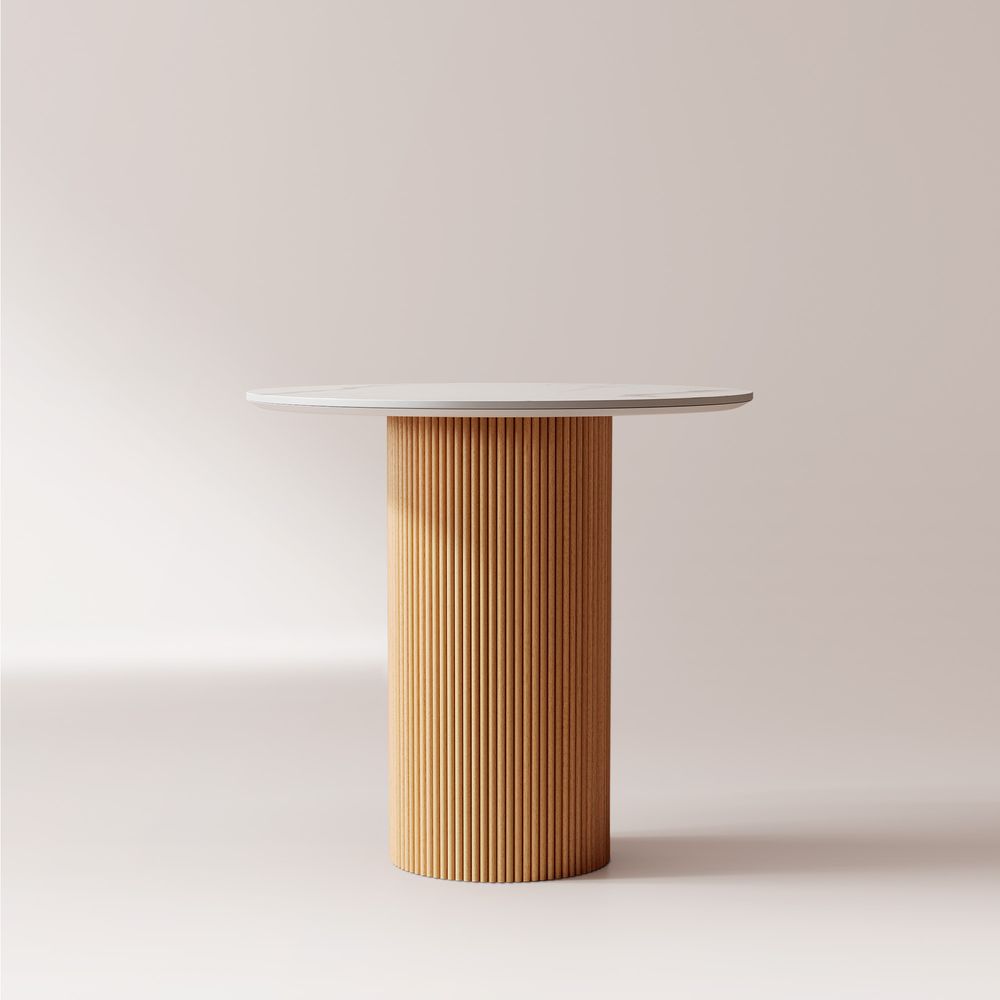 31 Inch Round Small Sintered Stone Dining Table