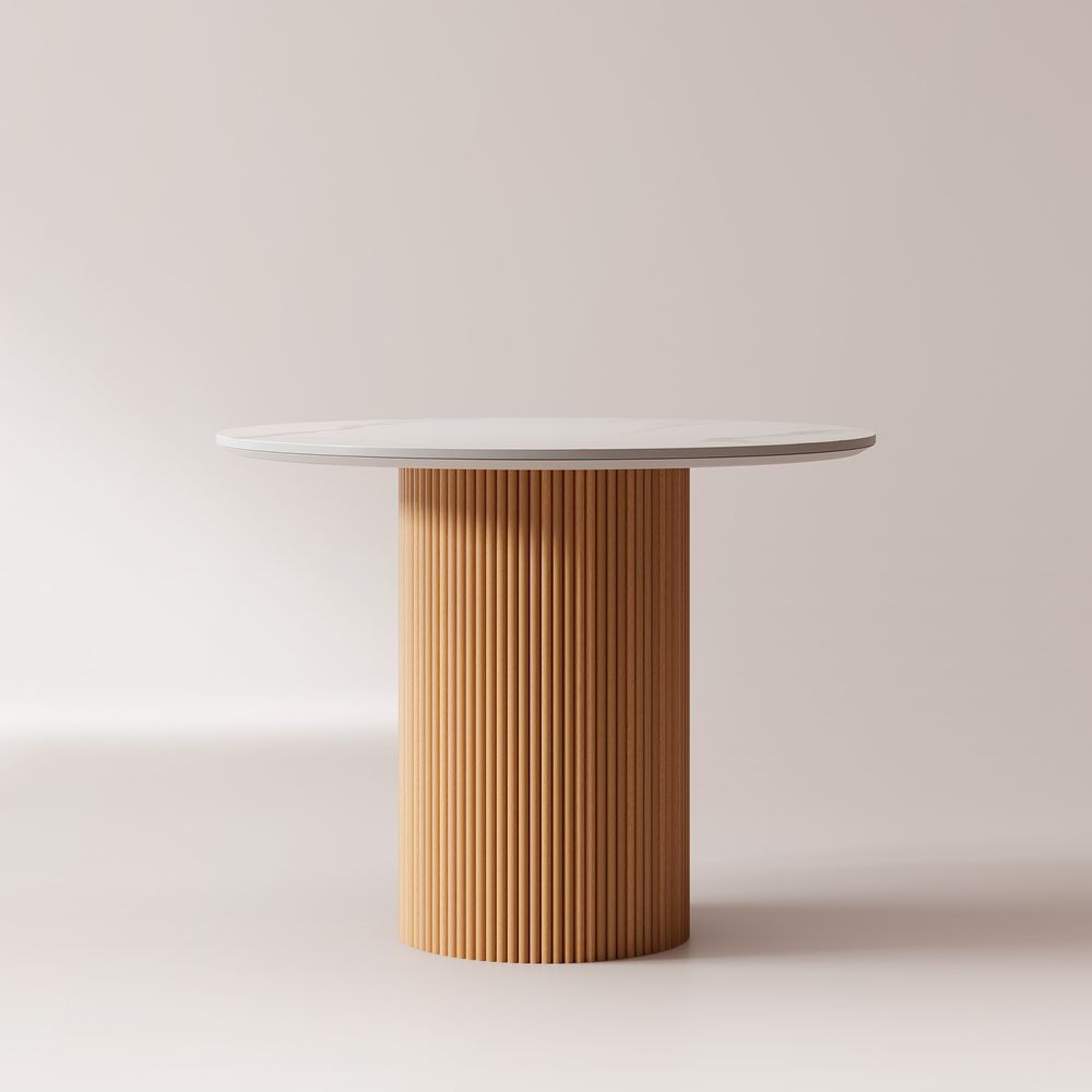 40 Inch Round Small Sintered Stone Dining Table