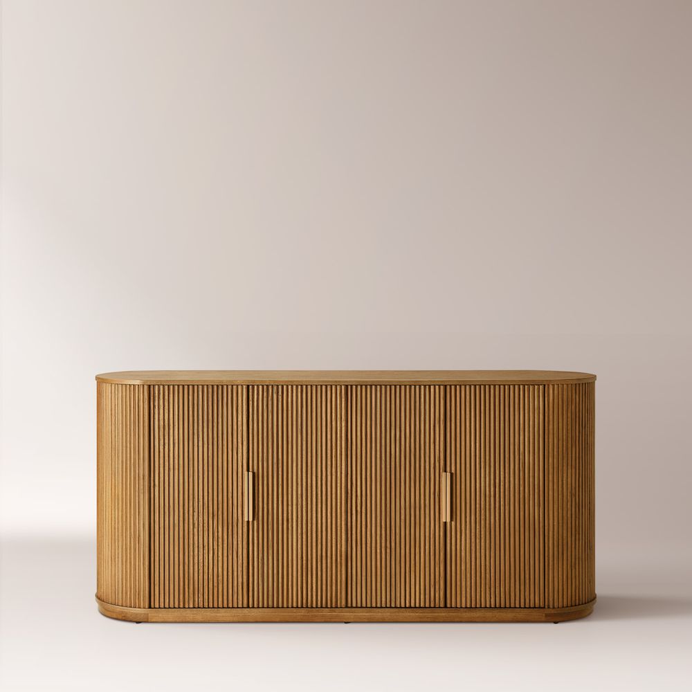 63 Inch Natural Wood Sideboard
