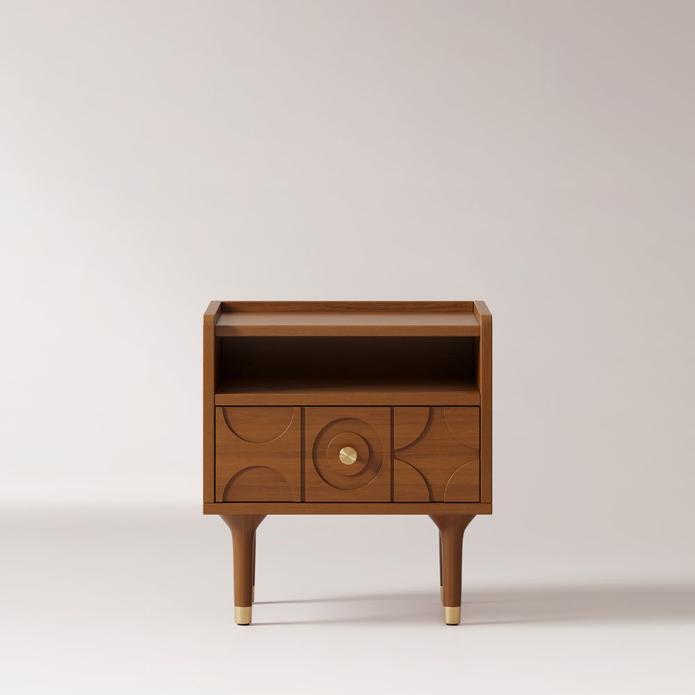 MidCentury Solid Wood Nightstand