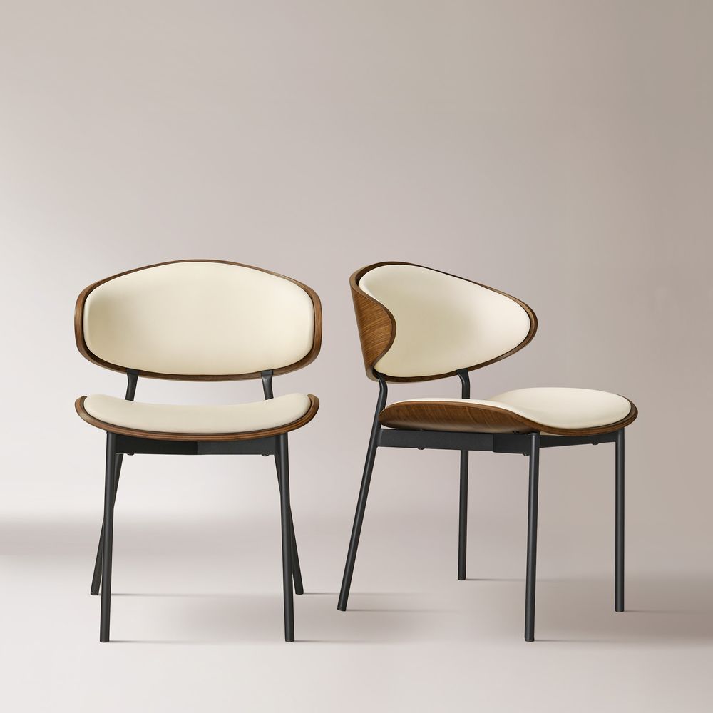 White Dining Chairs Set of 2