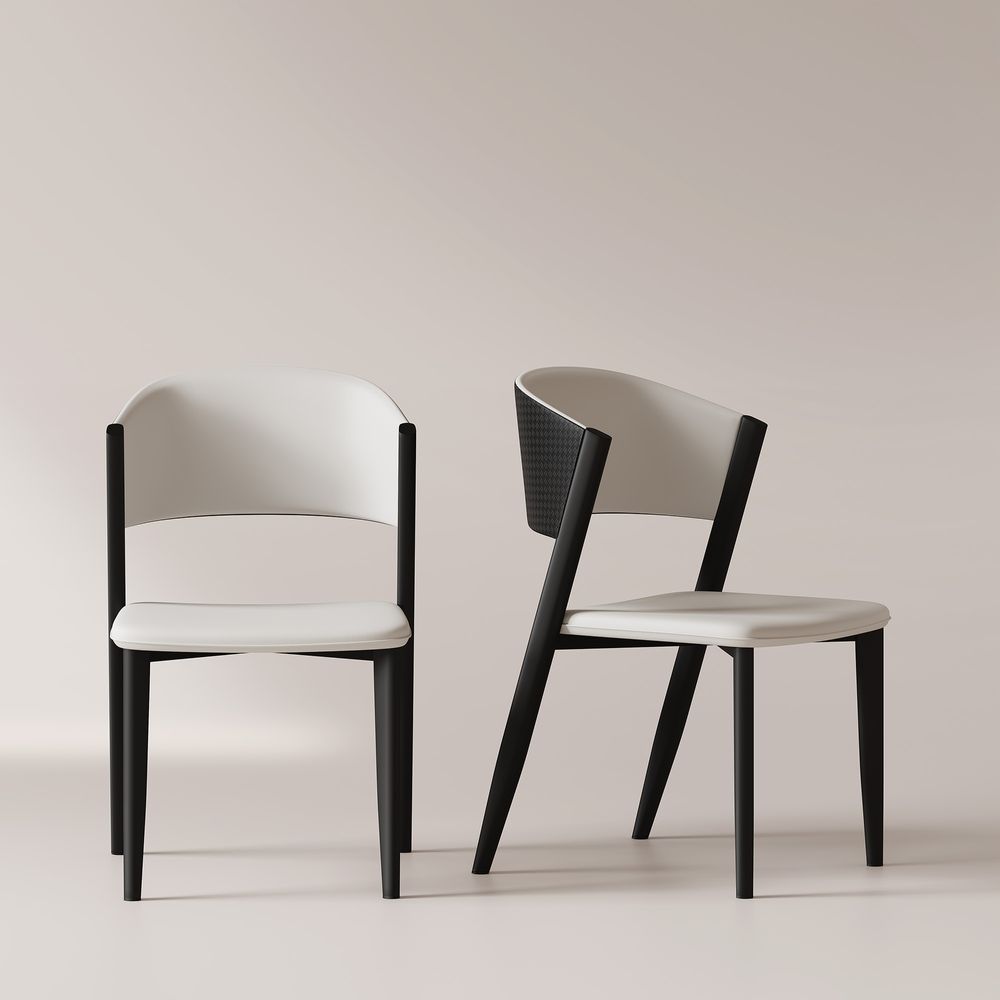 Set of 2 Metal Dining Chairs