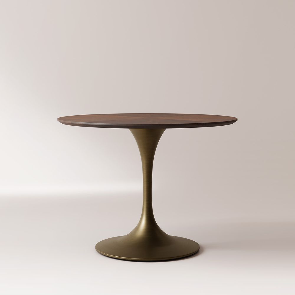 35 Inch Mid Century Round Dining Table