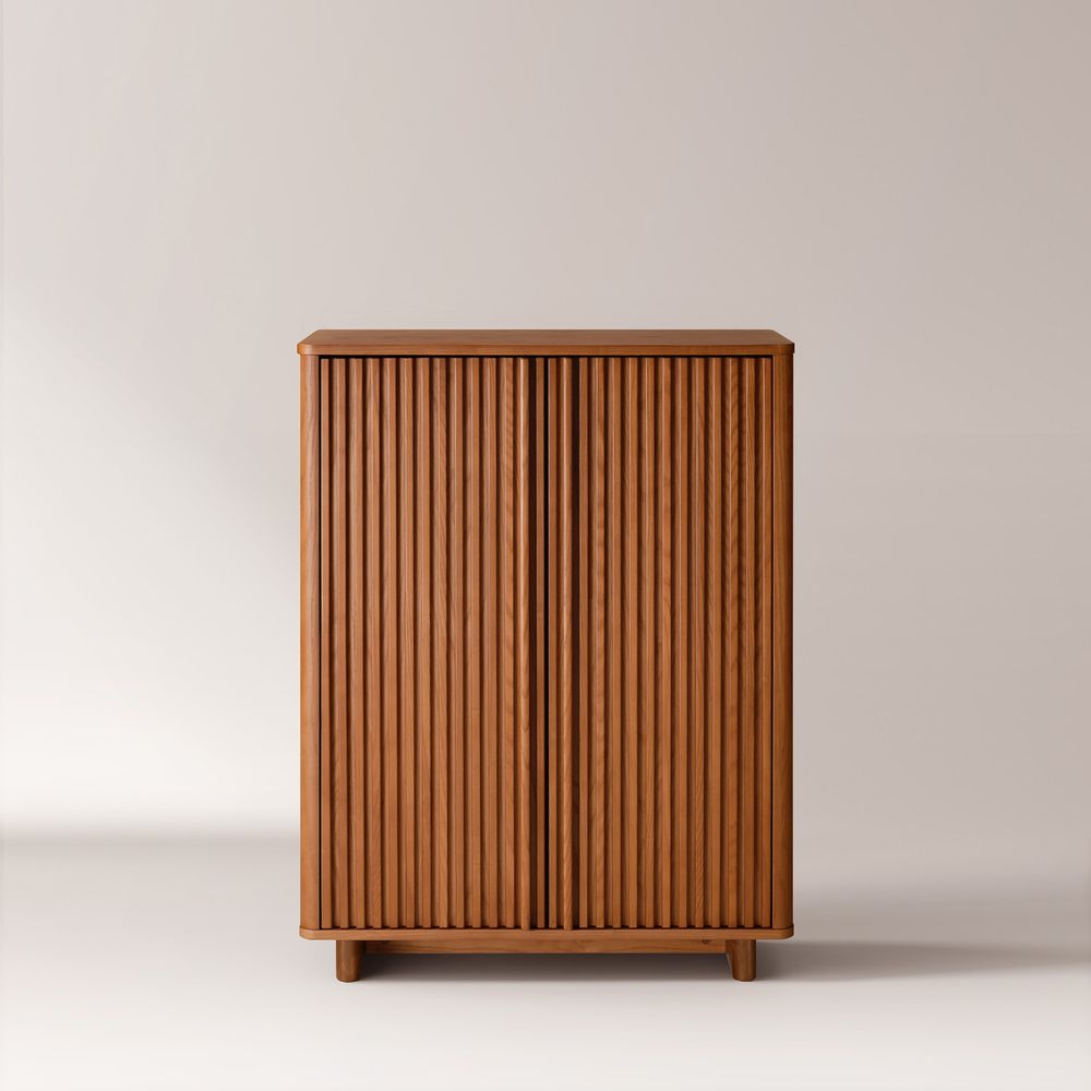 Grille Wood Shoe Storage