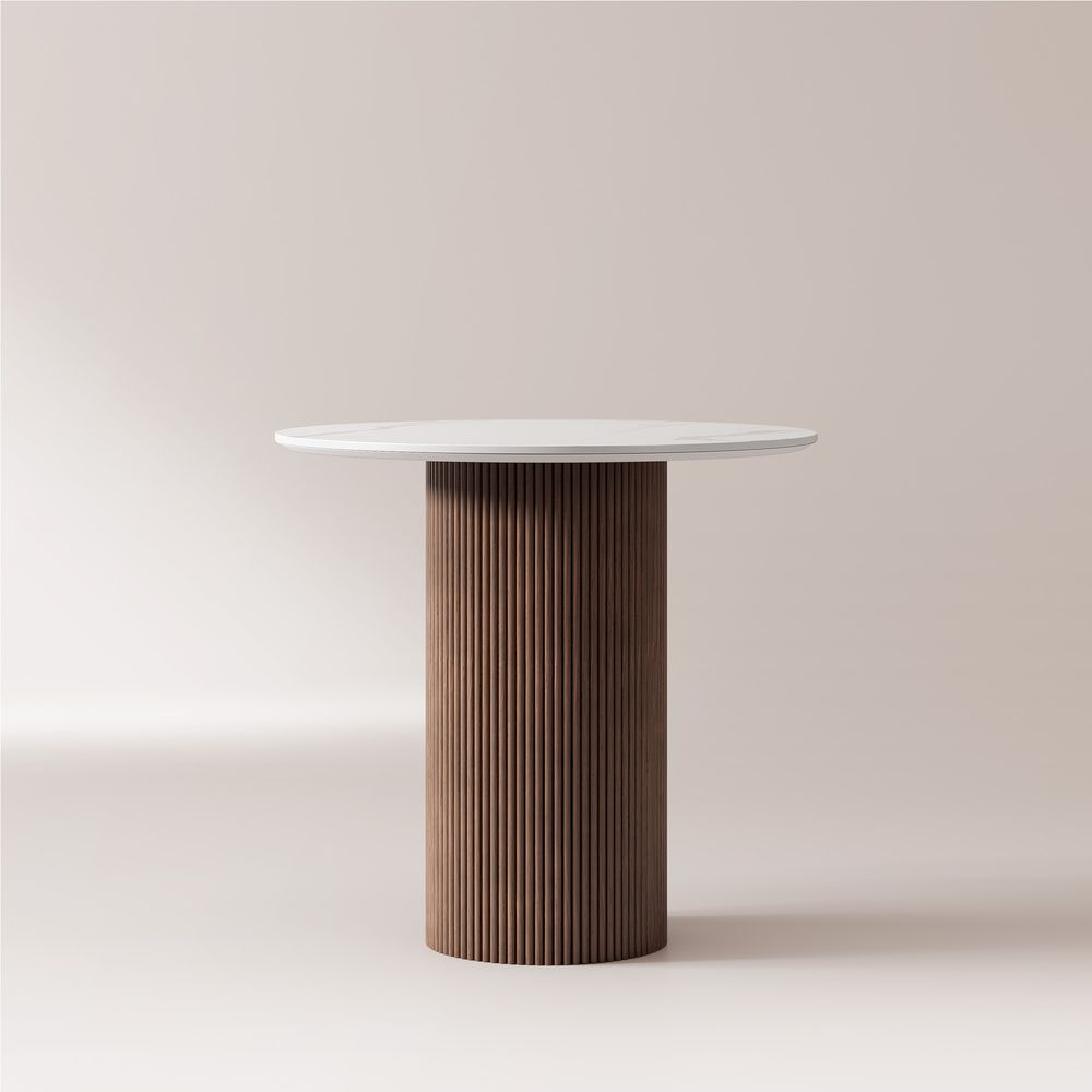 31 Inch Round Small Sintered Stone Dining Table