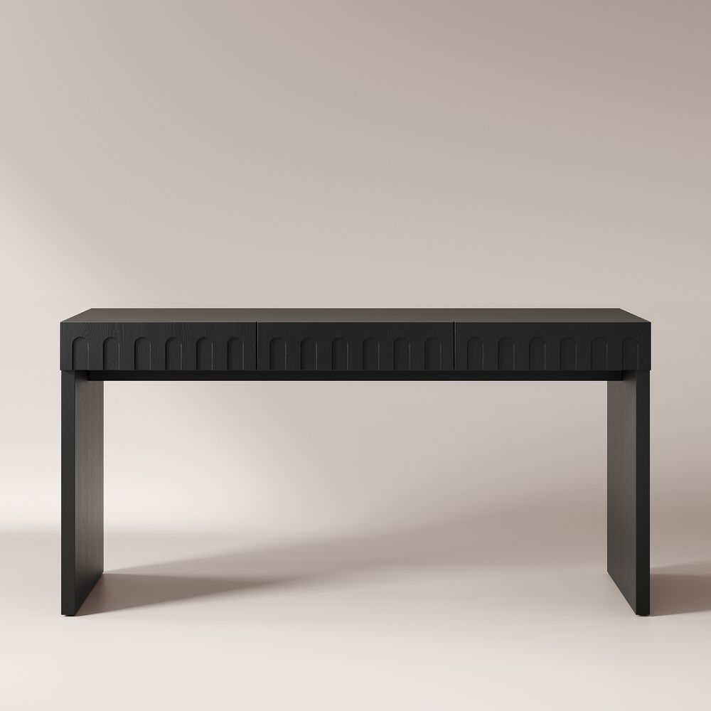 60 inch black home office desk
