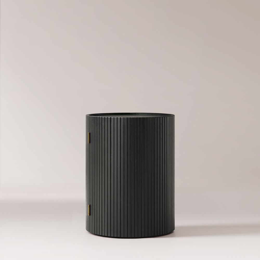 Black Round Side Table