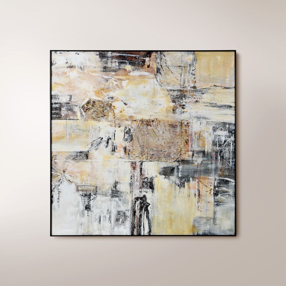 framed abstract handcrafted painting