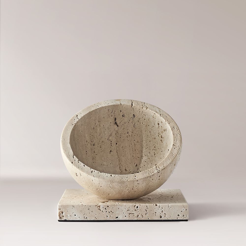 Travertine objects round