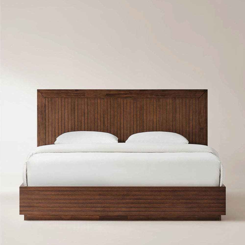 Fluted Acacia Bed