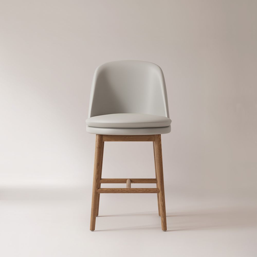 Modern Ash Wood Counter Bar Stool
