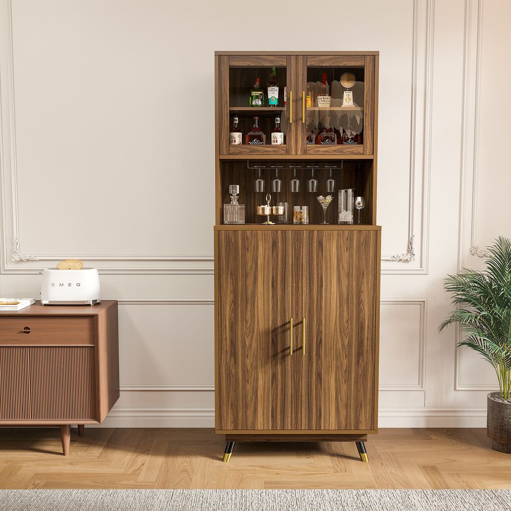 Margaux 71 Inch H Wine Pantry With Doorsandwine Hanging Racks