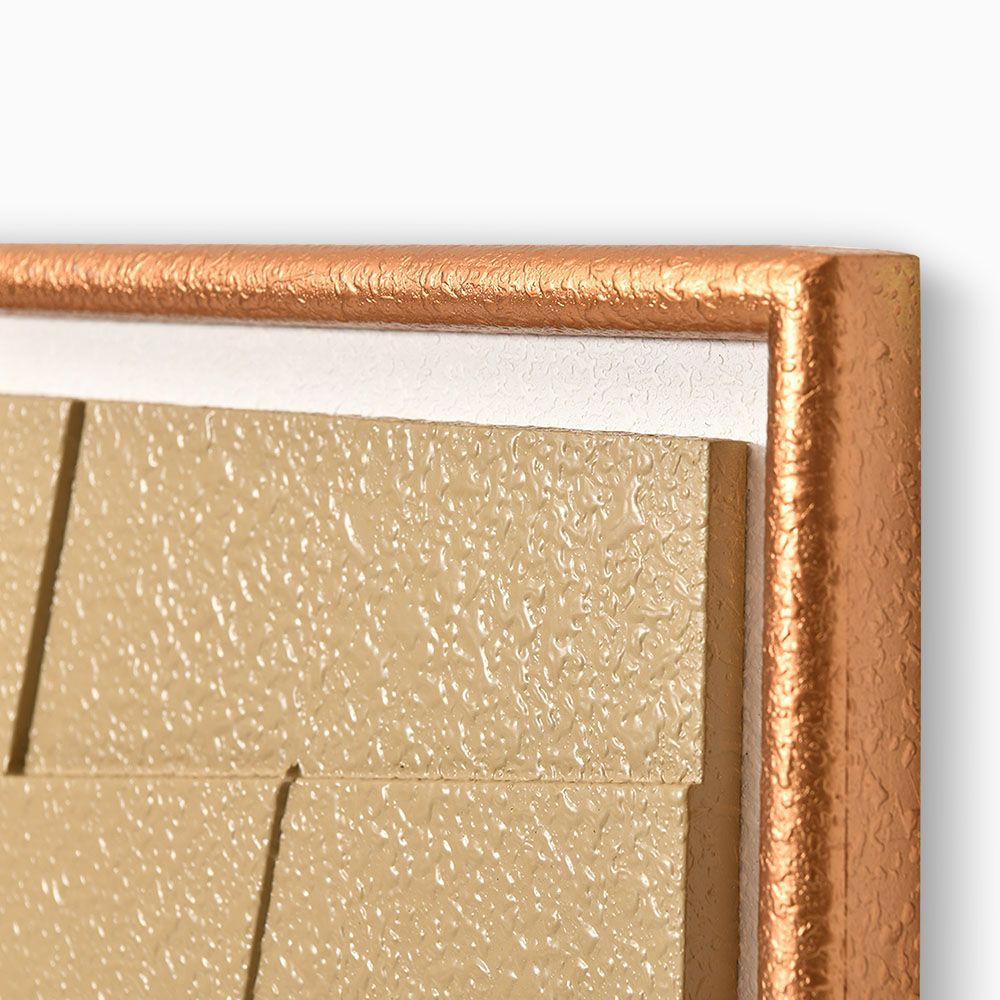 Hernest 3D Textured Abstruct Decorative Wall Mirror, 3 Pieces Gold