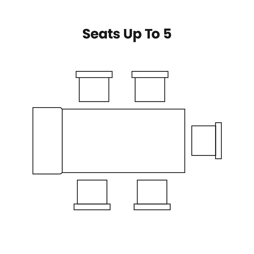 Hernest 70" Foldable Dining Table With 4 Chairs Multiform Storage