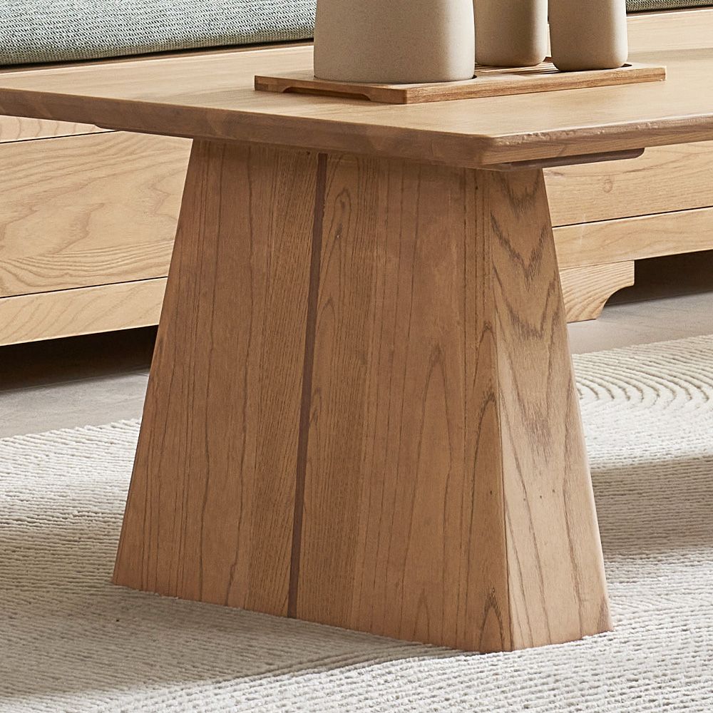 Hernest Modern Solid Wood Coffee Table, Rectangle Shaped Coffee Table