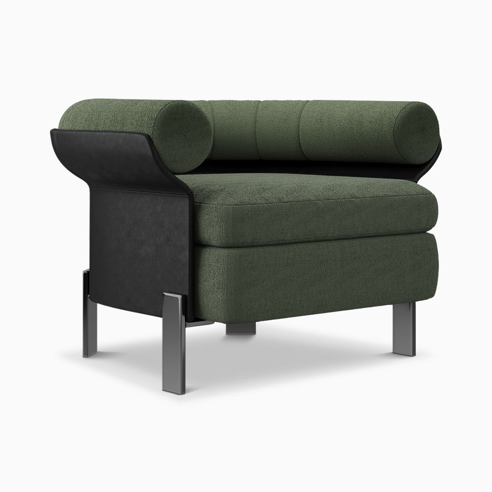34 inch  green accent chair