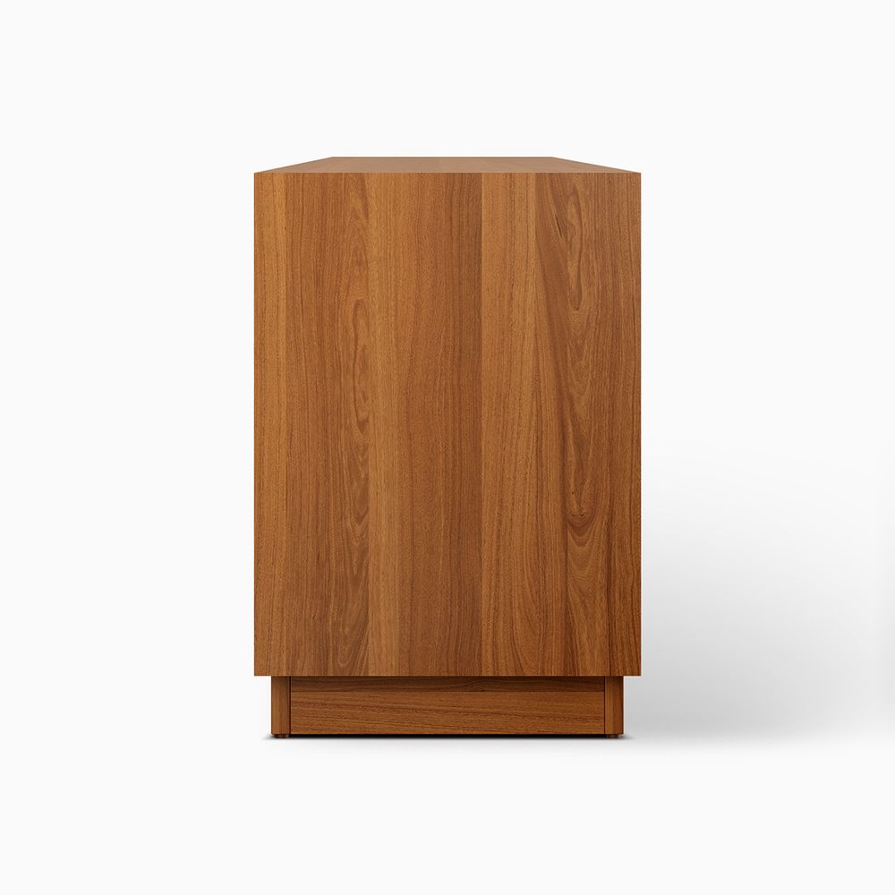 Side of Burl Wood TV Stand