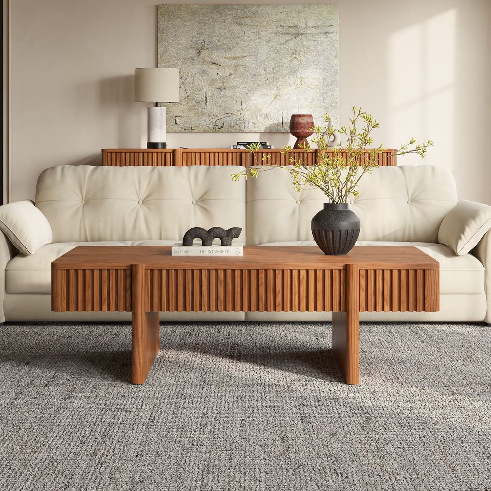 47 Inch Coffee Table with High Legs