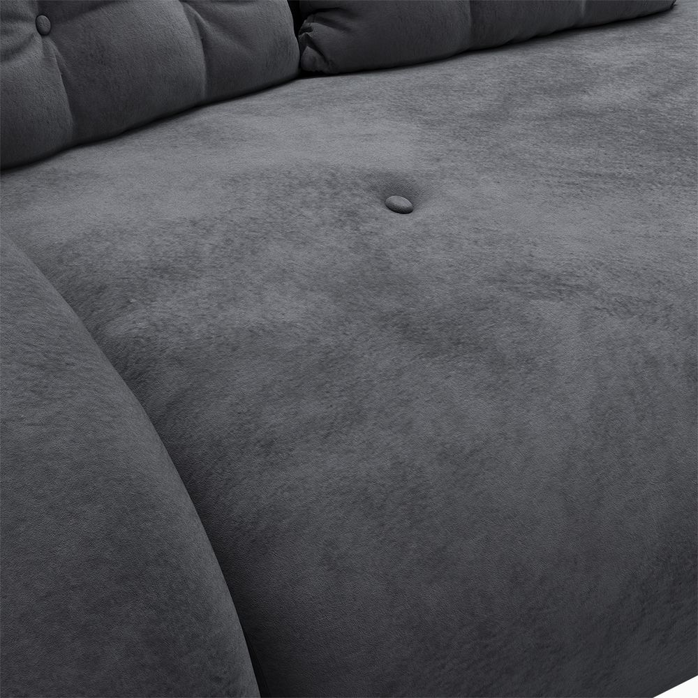 velvet fabric gray sofa bed