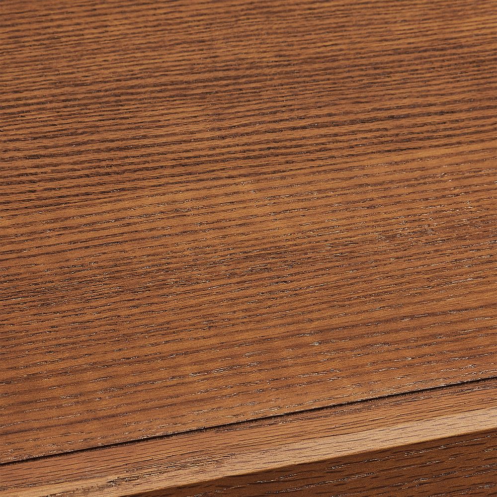 Oak Veneer of Brown Oak Finish TV Stand