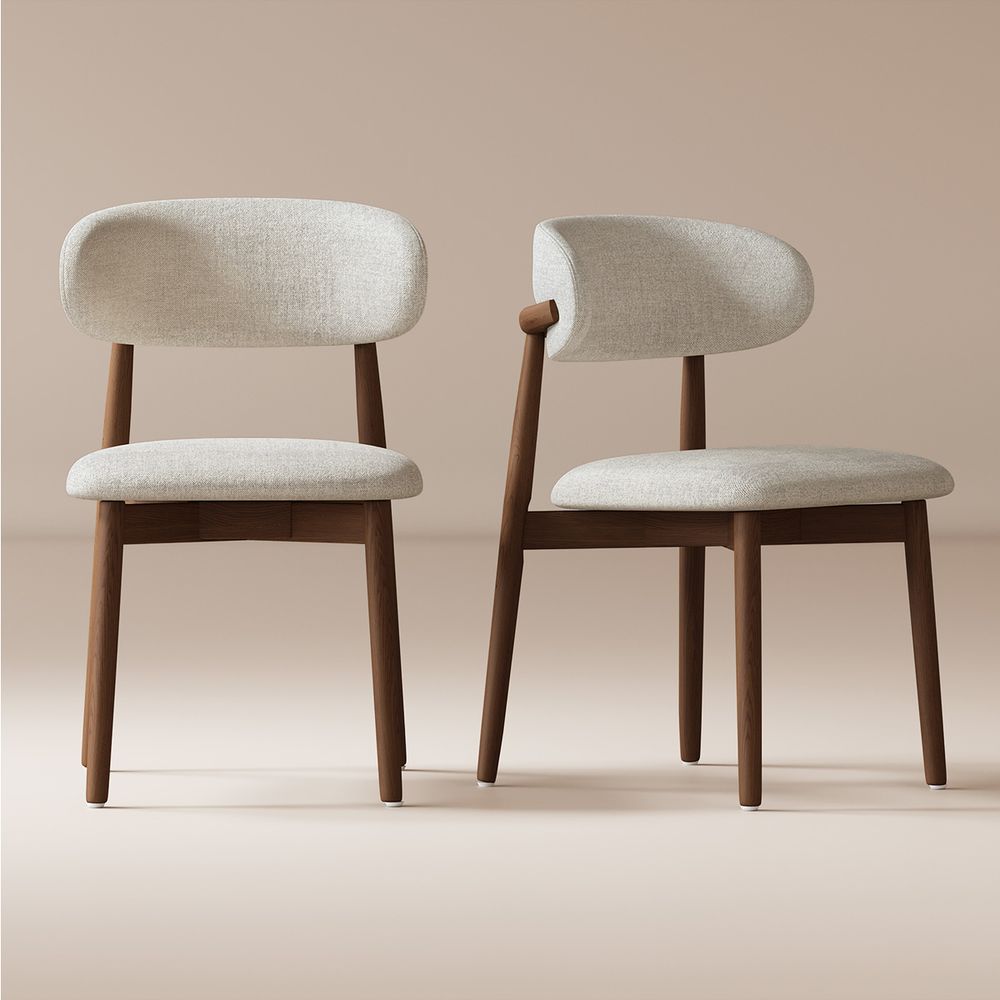Modern Linen Fabric Upholstered Dining Chair