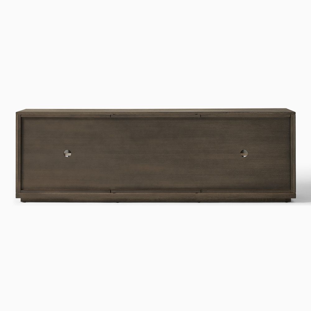 Back of Dark Brown Oak TV Cabinet