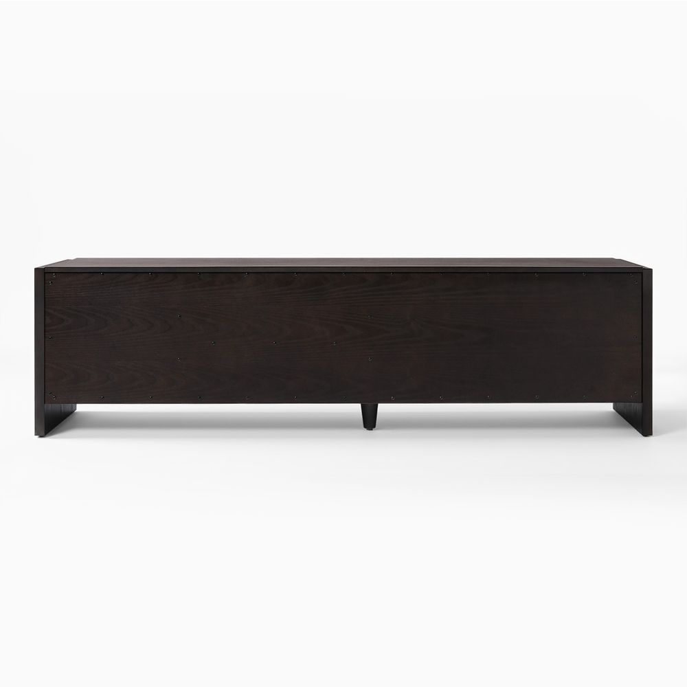 Back of 70 inch Oak TV Stand