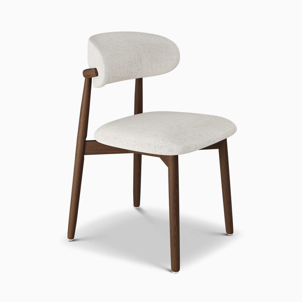 Brown Dining Chair with Ash Wood Frame