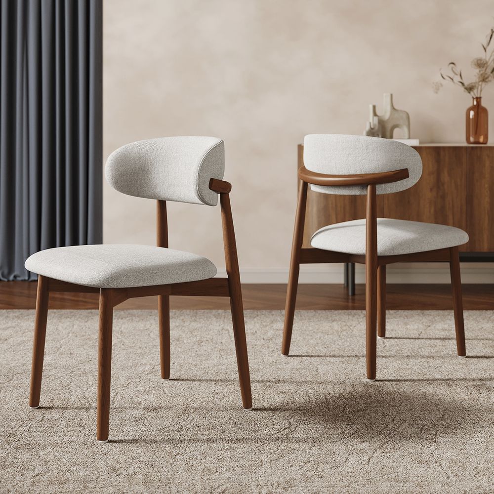 Modern Upholstered Dining Chair Set of 2