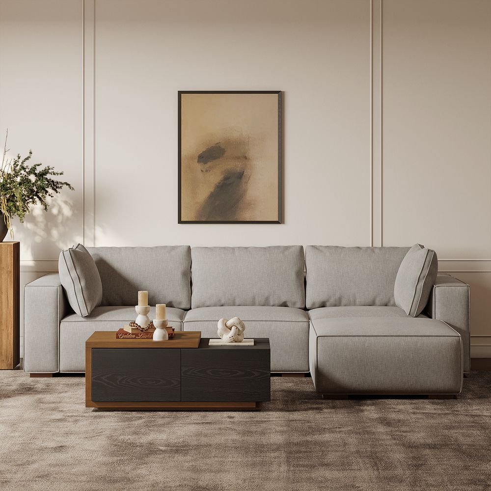 sectional sofa with ottaman
