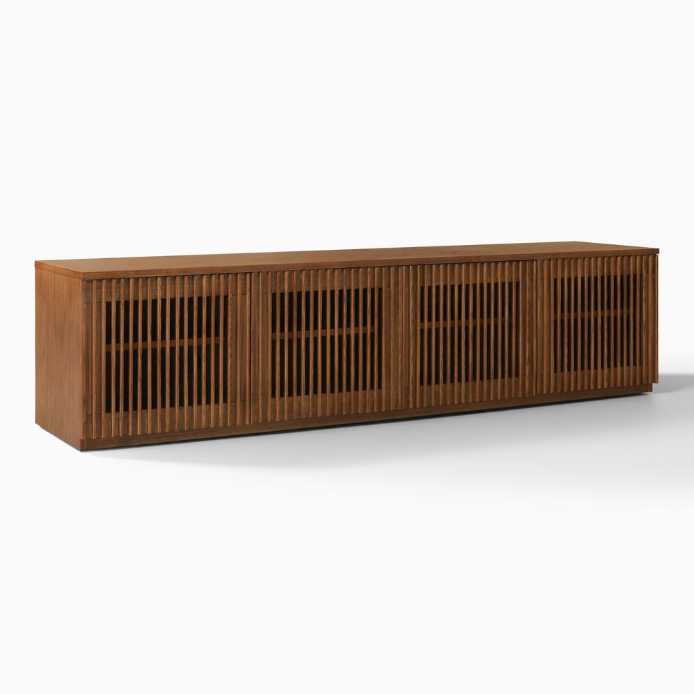 Modern Slatted TV Stand