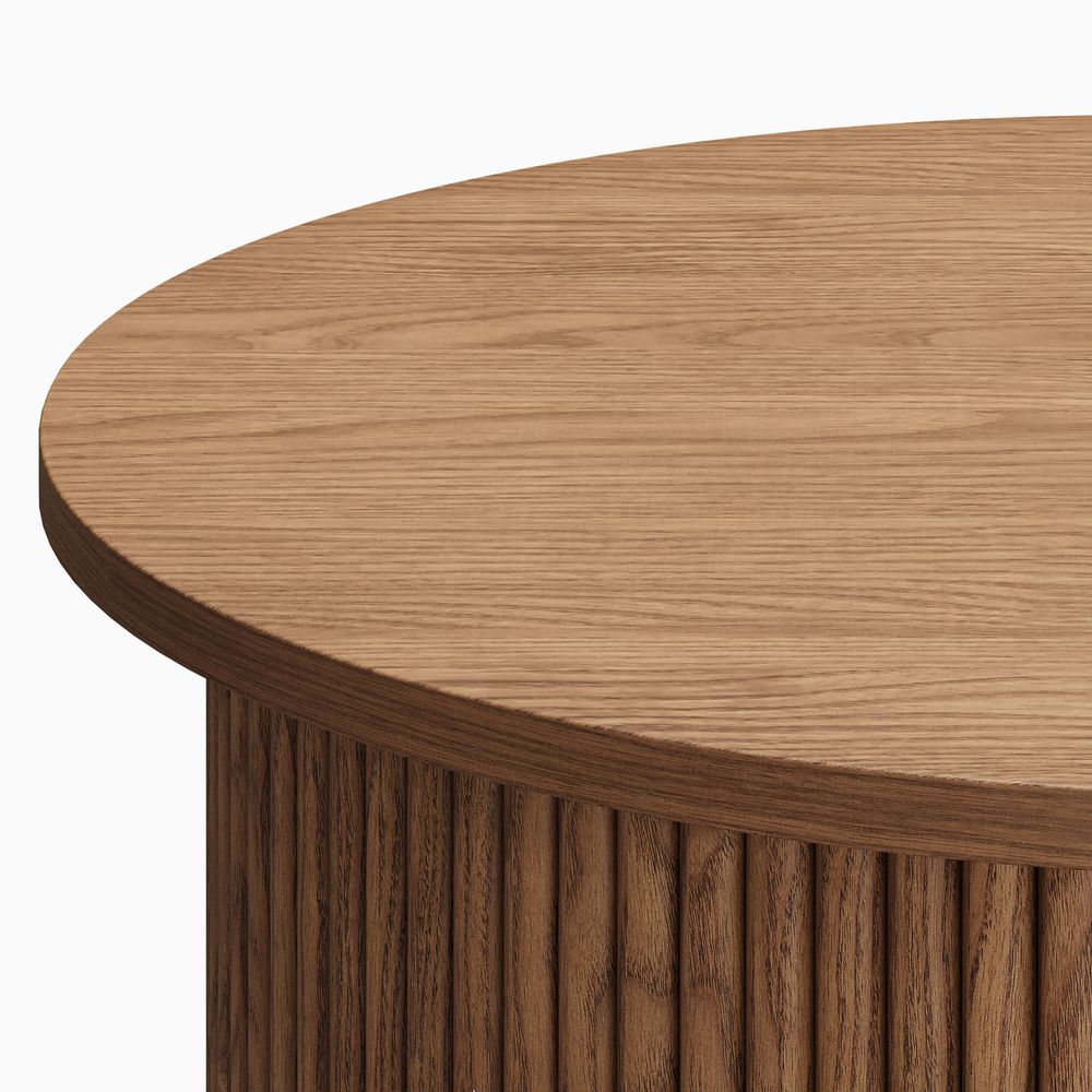 Storage Coffee Table with Round Corner