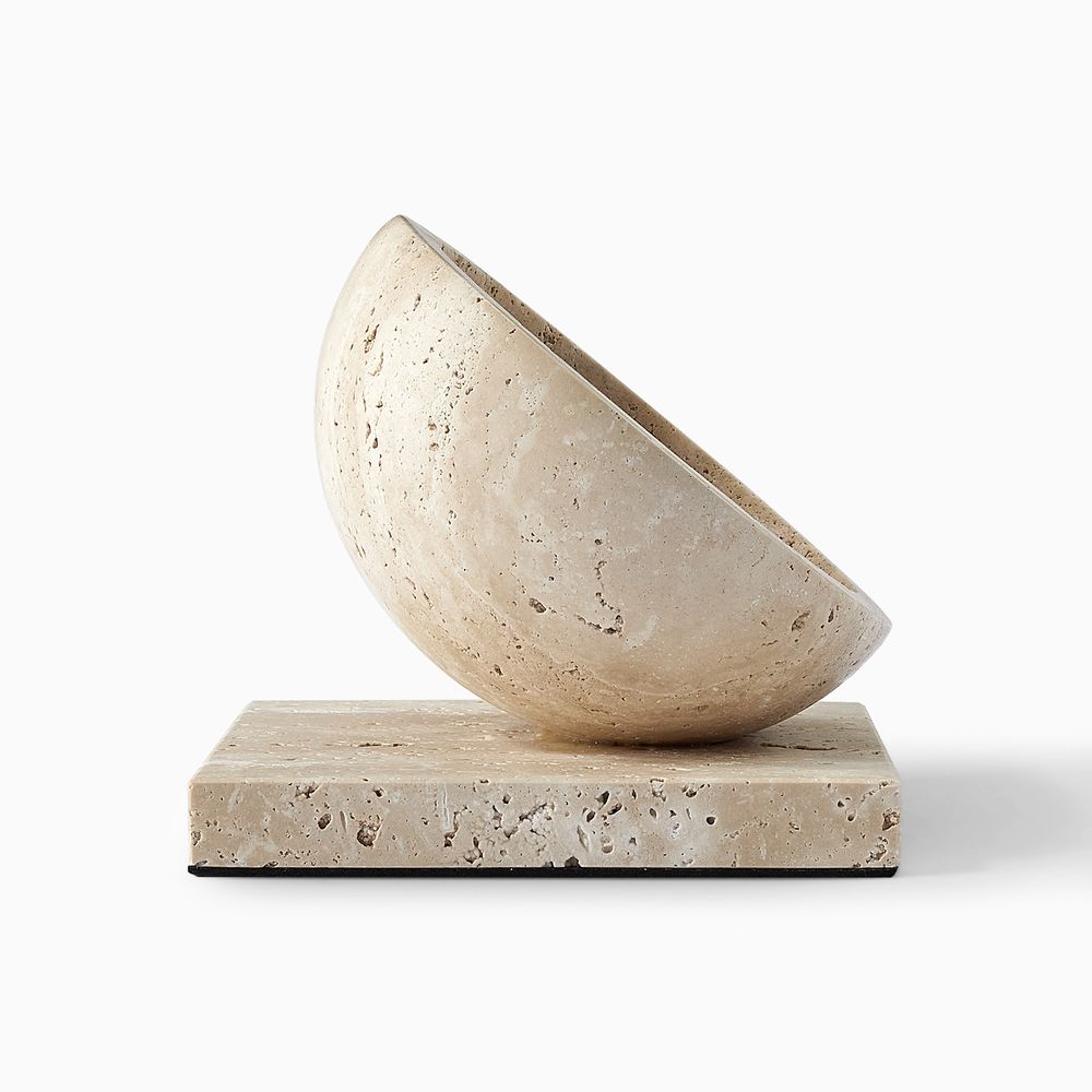 Travertine objects round